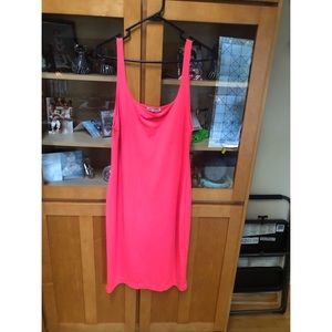 Zara Neon Pink Midi Tank dress XL